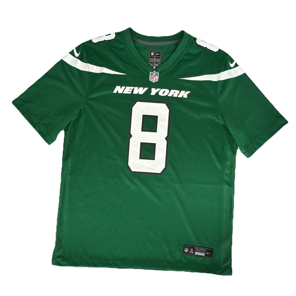 Nike Aaron Rodgers #8 New York Jets Jersey Mens Large Green NFL/NFLPA EUC